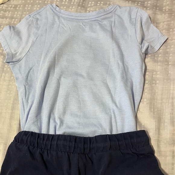 Old Navy Girls M (8) “Explore Space” Graphic Tee Light Blue Planets T. Shirt - Picture 5 of 7